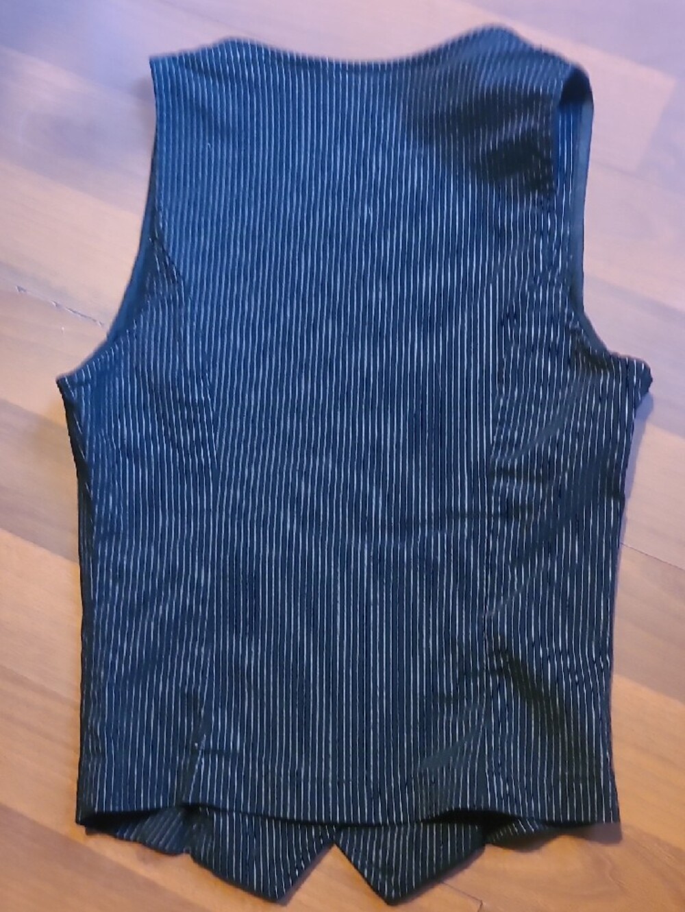 Lovely Day Black Pinstripe Button Front Vest - Picture 7 of 7